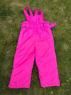 Arctic Quest Toddler Snow Bib Ski Pants 3T Neon Pink Insulated Snowpants